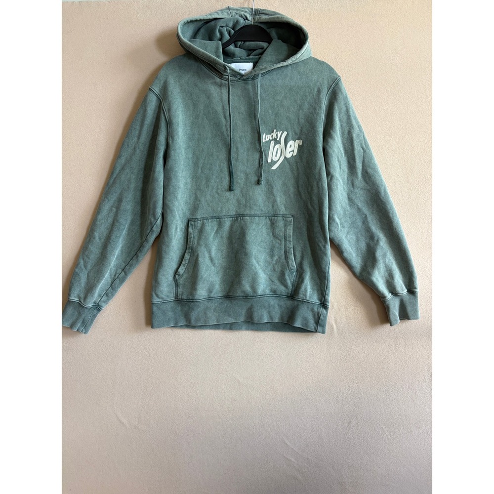 Palmes Lucky Hooded Sweatshirt Mens Small Green Lucky Loser Hoodie P20-0026